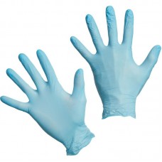 Перчатки нитриловые L голубые 1 уп (100 пар) Бинови